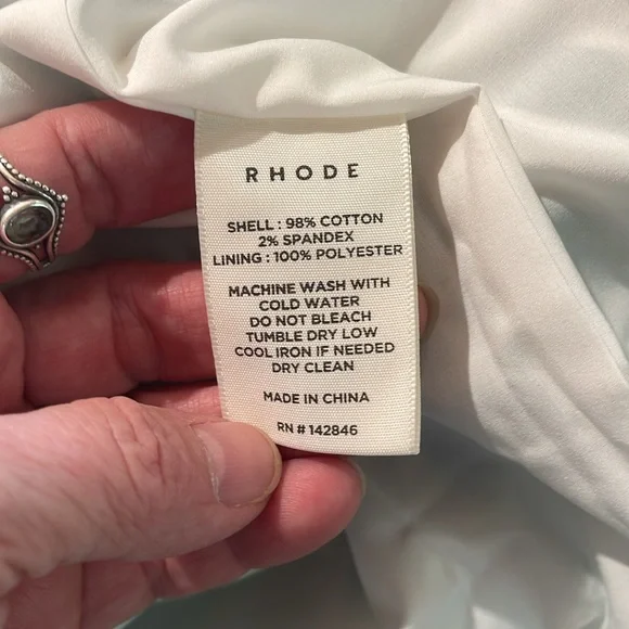 NEW RHODE SELMA STRAPLESS FIT & FLARE DRESS IN GREEN CAROCAO STRIPE SZ 4 - Picture 8 of 8